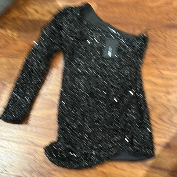 Fashion Nova Black Sequin One-Shoulder Mini Dress - Picture 2 of 2